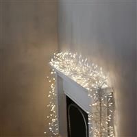 Premier 12.4m Multi Action 960 White LED Cluster Christmas Lights with Timer