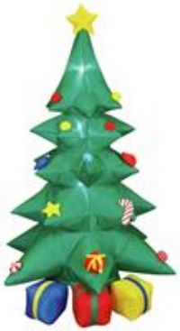 Premier 2.4M Inflatable Outdoor LED Light Up Christmas Tree with Parcels