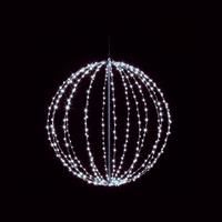 Premier Decorations Limited MainsPowered White Hanging Ball Metal & Plastic Christmas Decoration