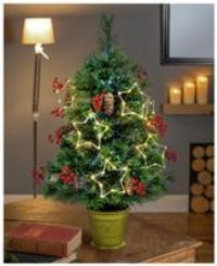 Premier Decorations 3ft Fibre Optic Snow Tip Christmas Tree