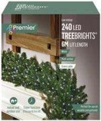 Premier Decorations 240 White LED Christmas Garlands Lights