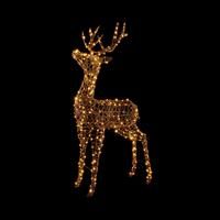 Premier Christmas LED Indoor Outdoor Rattan Reindeer Stag 2m WHITE & WARM WHITE