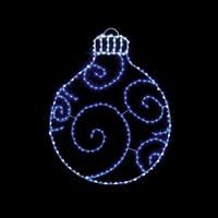 Premier Twinkling LED Christmas Bauble Shape Light Decoration 78x59cm Blue/White