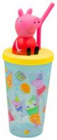 Hox Peppa Pig 3D Peppa Blue Travel Tumbler - 450ml