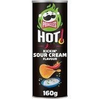 Pringles Hot Kickin' Sour Cream Sharing Crisps 160g