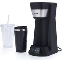 Salter EK6214 2 in 1 Iced Coffee Maker – Cold Brew Espresso Machine, Hot or Cold Function, Includes 420 ml Travel Mug and 440 ml Plastic Cup with Straw, Ground Coffee/Pads, Reusable Mesh Filter, 700W