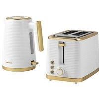 Salter Palermo 1.7 L Kettle With Palermo 2-Slice Wide-Slot Textured Toaster Set