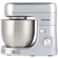 Salter Aspen Electric Stand Mixer 8 Speeds Stainless Steel 5L Mixing Bowl Silver