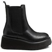 Rocket Dog Heyday Womens Black Platform Ankle Boot - Size 7 UK - Black