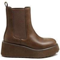 Rocket Dog Heyday Womens Brown Platform Ankle Boot - Size 7 UK - Brown