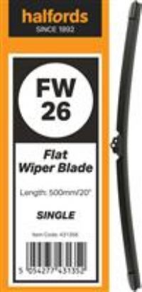 Halfords Flat Wiper Blade Single Fw26