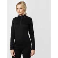 Peter Storm Women's Long Sleeve Thermal Zip Neck Baselayer, Black