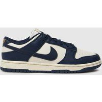 Nike dunk low trainers in ivory & navy