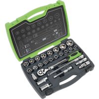 Sealey Ak7961 Socket Set 26Pc 1/2In Sq Drive 6Pt Walldrive Metric