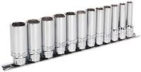 SEALEY SOCKET SET 12PC 3/8"SQ DRIVE DEEP LOCK-ON™ 6PT METRIC - AK2744