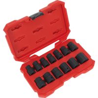 Sealey AK5616M Impact Socket Set 13 Piece 6 PT Lock On 1/2inch Sq Drive Metric