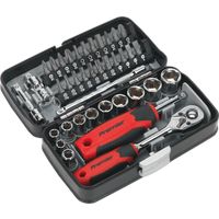 Sealey AK8945 Socket & Bit Set, 1/4" Square Drive, 38 Pieces