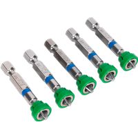 Sealey Premier Power Tool Bit Pozi #2 with Magnetic Holder S2 50mm Pack of 5