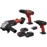 Sealey CP20VCOMBO1 20V 2x3.0Ah Cordless Combo 3pc Kit