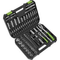 Sealey Siegen Socket Set 94pc 1/4" & 1/2" Sq Drive WallDrive® Metric FASTEST DEL