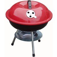 Hadley Mini Portable Barbecue With Enameled Red Finish