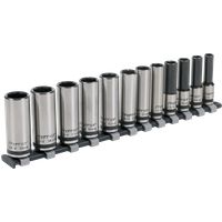 Sealey AK2744B Socket Set 12pc 3/8"Sq Drive Deep Lock-On™ 6pt Metric - Bla