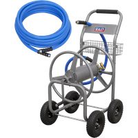 Sealey Hose Reel Cart with 30m Ø19mm Rubber Water Hose - HRKIT30