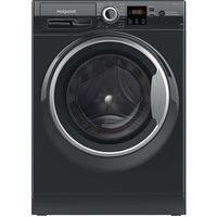 HOTPOINT Anti-Stain NSWR 846 BS UK 8 kg 1400 Spin Washing Machine - Black, Black