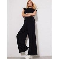 Mint Velvet Black Palazzo Wide Trousers