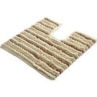 Striped Bath Mat Luxury Bobble Pom Pom Soft Absorbent Pedestals Bathroom Mats