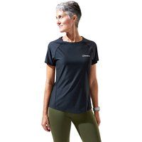 Berghaus Women/'s 24/7 Short Sleeve Crew Tech Baselayer T-Shirt, Jet Black, 12