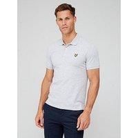 Lyle & Scott Plain Polo Shirt Light Grey Marl M