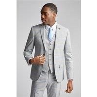 Antique Rogue Slim Fit Taupe Blue Check Grey Men's Suit Jacket