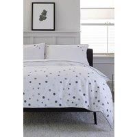 Circles Embroidered Cotton Bedlinen Duvet set