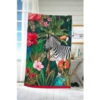 Tropical Zoo Printed Velour 90x180cm Cotton Beach Towel