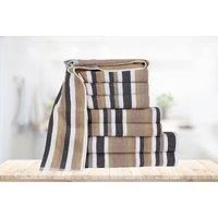 Egyptian Cotton Striped Towels - 4/8 Piece Set & 6 Colours! - Plum