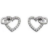 Hot Diamonds Sterling Silver Togetherness Open Heart Earrings DE605