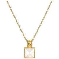 Hot Diamonds Hd X Jj Calm Mother Of Pearl Square Pendant