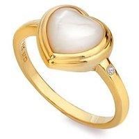 Hot Diamonds Hd X Jj Heart Ring - Mother Of Pearl