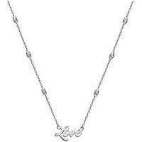 Hot Diamonds Hd X Tg Italic Name Necklace - Oval Bead Chain