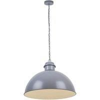 Romola 1 Light Domed Pendant Grey Ceiling Light