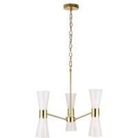 HERRERA 6 LIGHT GOLD PENDANT CEILING LIGHT