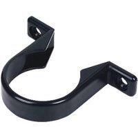 FloPlast Solvent Weld Pipe Clips Black 40mm 20 Pack (36120)