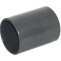 5 Floplast uPVC Solvent Weld 32mm Waste Pipe Straight Couplers  Anthracite Grey