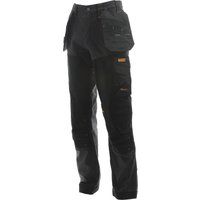 DeWalt Memphis Mens Trouser | Pro Stretch Fabric | Holster Pockets | Reinforced Cordura Stitching | Leg 33 Waist 38 Black/Grey