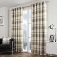 Fusion Balmoral Check Lined Eyelet Curtains