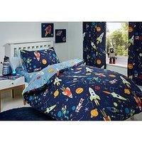 Supersonic Glow In The Dark Toddler Junior Cot bed Duvet Quilt Cover Bedding Set