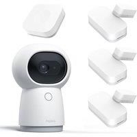 AQARA G3 2K WiFi Security Camera Hub Kit with Sensors & Mini Switch, White