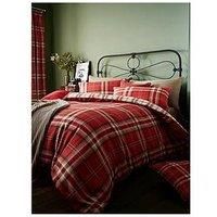 Catherine Lansfield Kelso Easy Care Pencil Pleat Curtains Red, 66x72 Inch