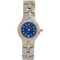 Krug-Baumen Diamond Ladies Gold and Silver Watch with Stainless Steel Two-Tone Strap